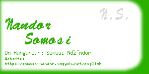 nandor somosi business card